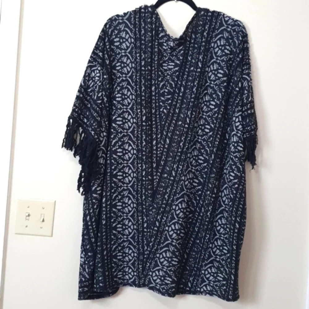 Free People Patterned Fringe Cardigan
